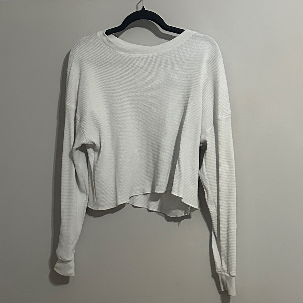 TNA White Cropped Sweatshirt